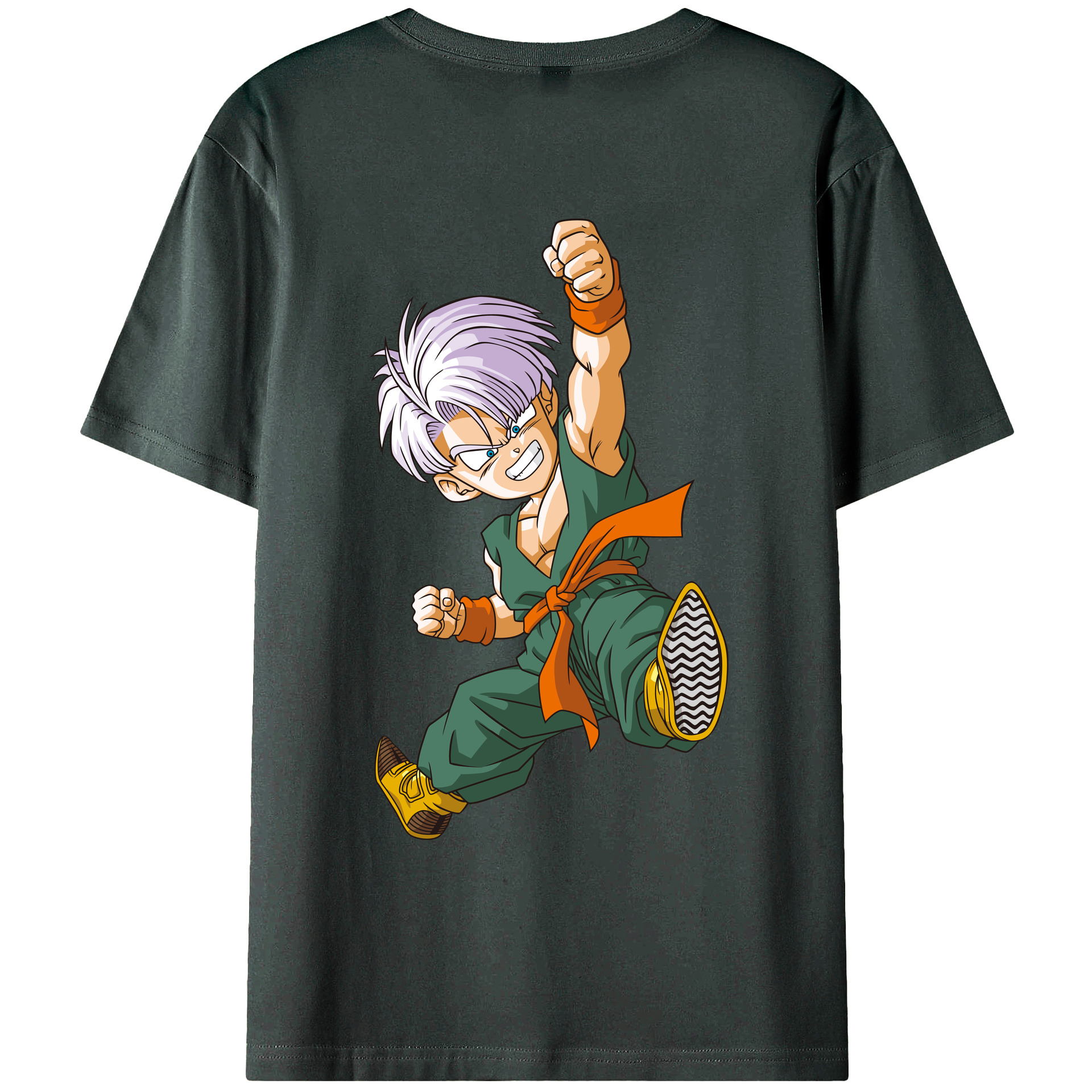 （画像用） ドラゴンボール トランクス（Torankusu）DRAGON BALL Trunks 綿100％ メンズ半袖Tシャツ（バックプリント） 通気性